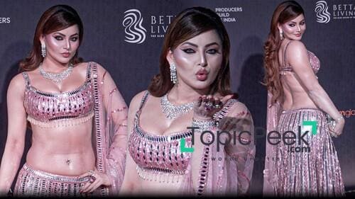 Urvashi Rautela, plunging neckline, bralette lehenga, Urvashi Rautela navel, Bollywood fashion, sexy lehenga, celebrity style, viral photoshoot Urvashi Rautela BUSTY WIDE , JUICY BOOTY , CLEAVAGE TEASE